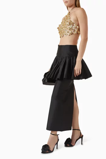 Tulipe Imperiale Maxi Skirt in Satin