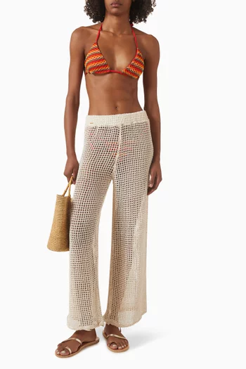 بنطال نيلي للارتداء فوق ملابس السباحة