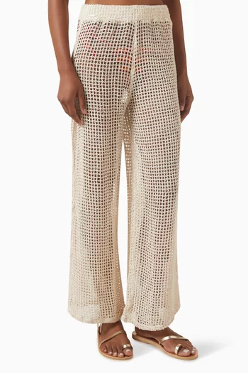 بنطال نيلي للارتداء فوق ملابس السباحة