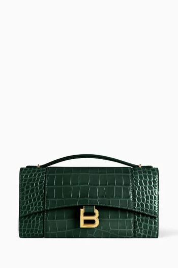 حقيبة بوشيت اورجلاس بسلسلة جلد عجل