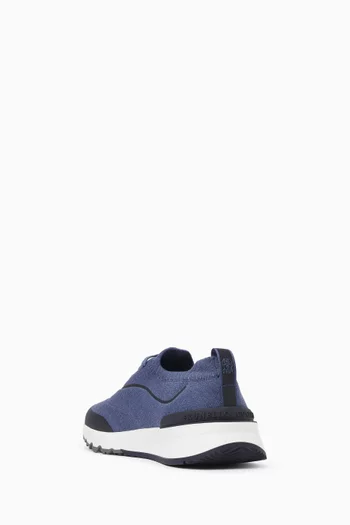 سنيكرز قماش منسوج من قطن معالج