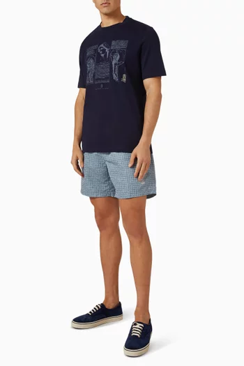 شورت سباحة بنقشة زهور نايلون