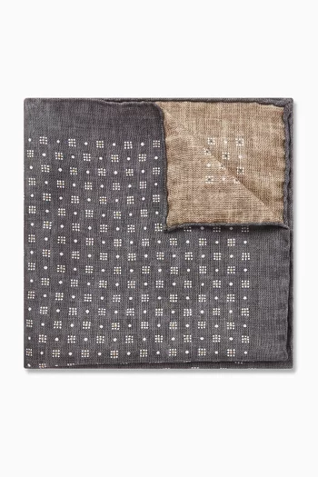 منديل جيب مزين بنقشة حرير