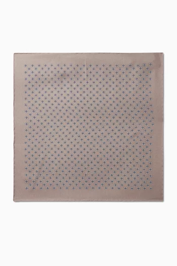 Square Pattern Pocket Square in Silk