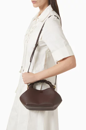 حقيبة بو صغيرة جلد صناعي بارز الملمس