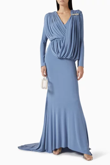 Celian Drape Dress in Jersey
