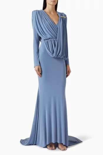 Celian Drape Dress in Jersey
