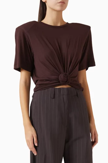 تي شيرت قصير بعقدة