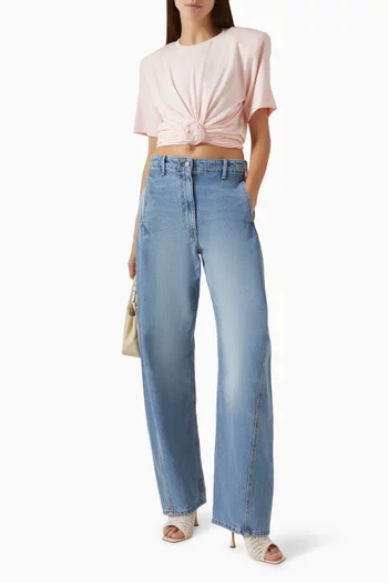 تي شيرت قصير بعقدة