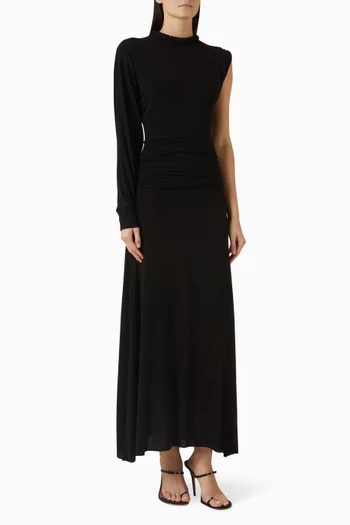 Didi Asymmetric Dress in Tencel Blend