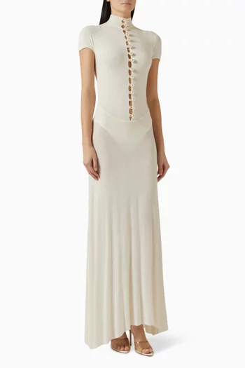 Mia Sheer Dress in Viscose Blend