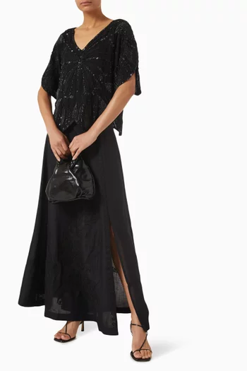 Chloe Embroidered Top in Georgette