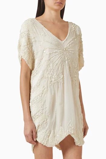 Cleo Embroidered Dress in Georgette