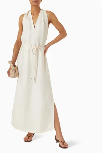 Marley Belted Dress in Linen Blend