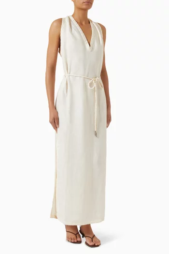 Marley Belted Dress in Linen Blend