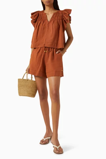 Utrika Top In Linen Blend