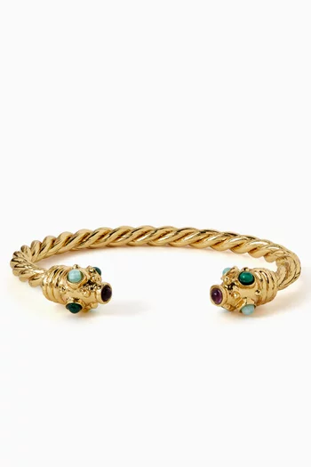 Amarante Cuff Bracelet in Gold-plated Metal