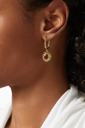 أقراط توا سبلاش معدن مطلي بلون ذهبي