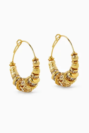 Creole Hoop Earrings in Gold-plated Metal