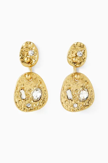 Eclipse Drop Earrings in Gold-plated Metal