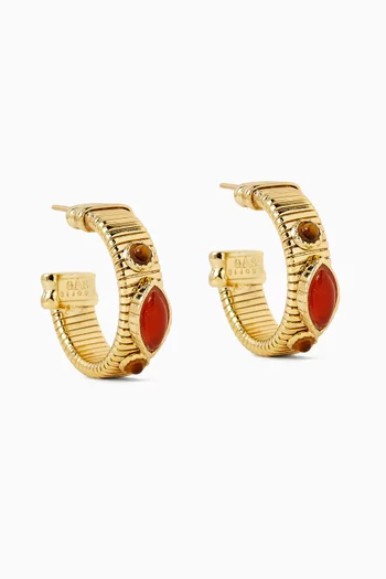 Strada Hoop Earrings in Gold-plated Metal