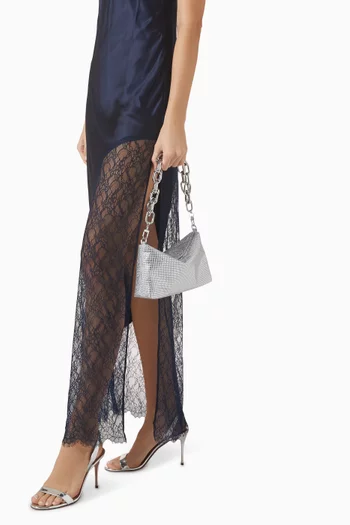 حقيبة باوي انسيابية مرصعة بكريستال ستان