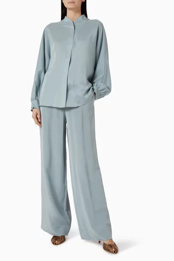 Wide-leg Pants in Silk