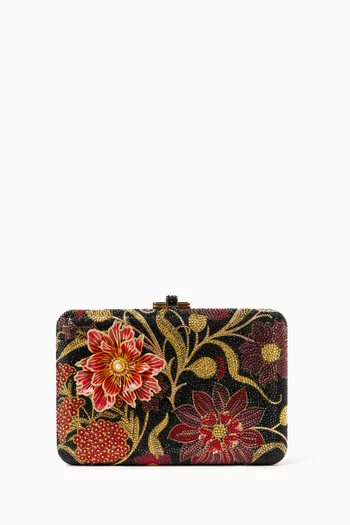 Slim Slide Dancing Floral Clutch Bag