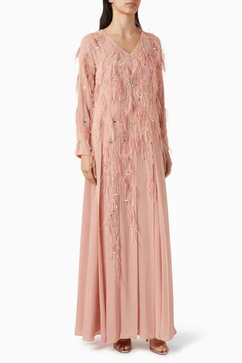 قفطان ليلى بأشرطة بنمط حبل