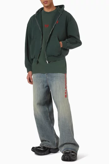 Laurel Classic Zip‑up Hoodie in Dry Fleece