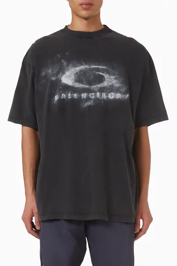 Washed Crayon Loop Medium Fit T‑shirt in Cotton