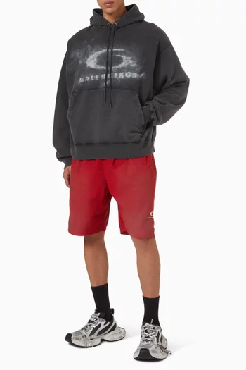 Washed Crayon Loop Oversized Hoodie in Dry Fleece
