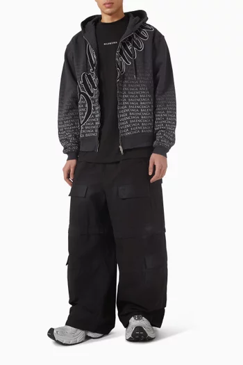 Big B Oversized Zip-up Hoodie in Dry Fleece