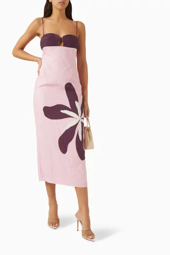 Firenze Low-back Dress in Linen