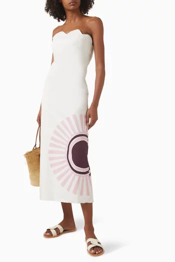 Massa Printed Dress in Cotton Blend