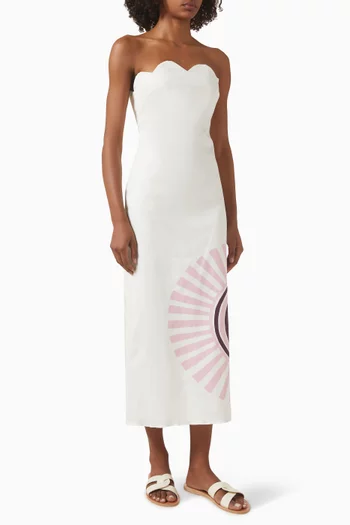 Massa Printed Dress in Cotton Blend