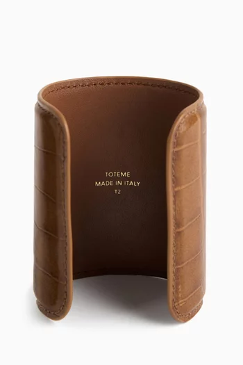 Long Croc-embossed Cuff