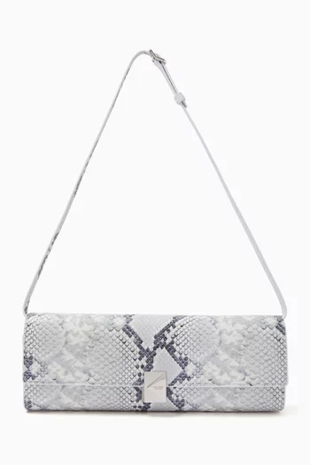 Mini Shoulder Bag in Snake-embossed Leather