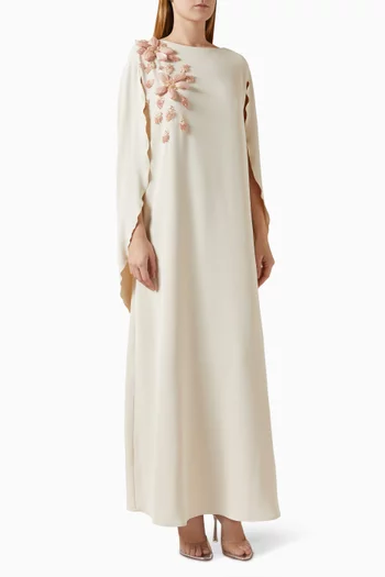 Embellished Kaftan in Crepe