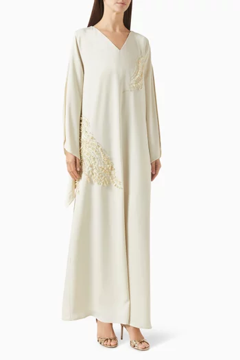 Embellished Kaftan in Crepe