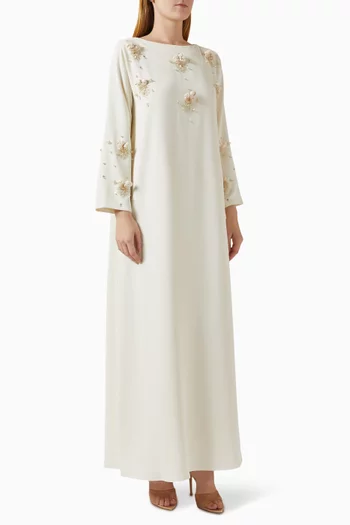 Embellished Kaftan in Crepe