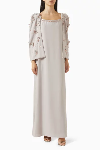 Embellished Kaftan in Crepe