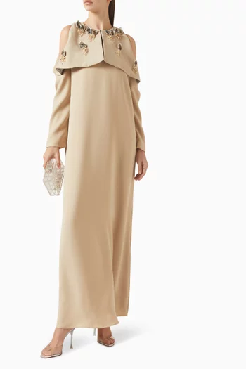 قفطان مطرز كريب