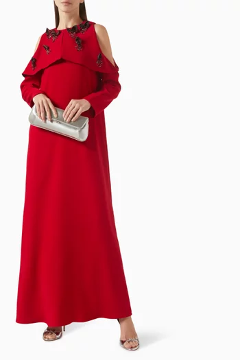 Embellished Kaftan in Crepe