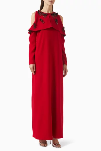 Embellished Kaftan in Crepe