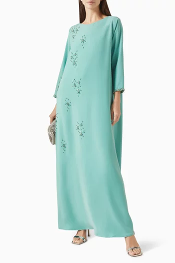 Embellished Kaftan in Crepe