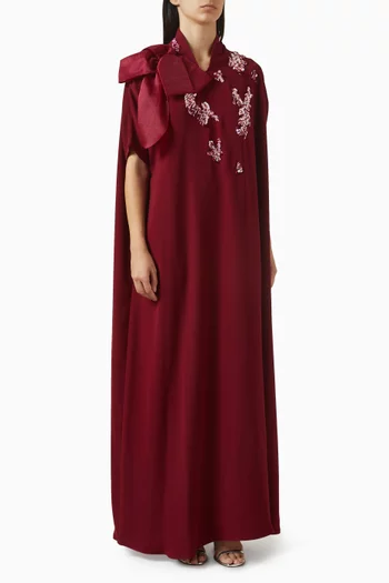 Embellished Kaftan in Crepe