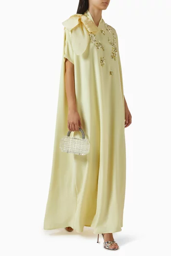Embellished Kaftan in Crepe