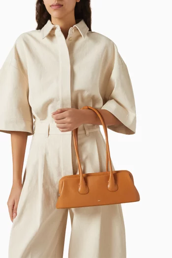 حقيبة كتف بوت ميني بتصميم مستطيل جلد