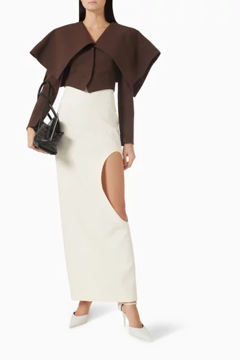 Crop Cape-collar Jacket